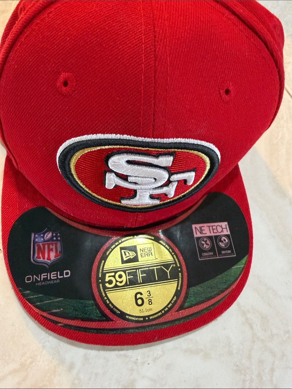 New Era Red San Francisco 49ers Fitted Cap with Team Logo